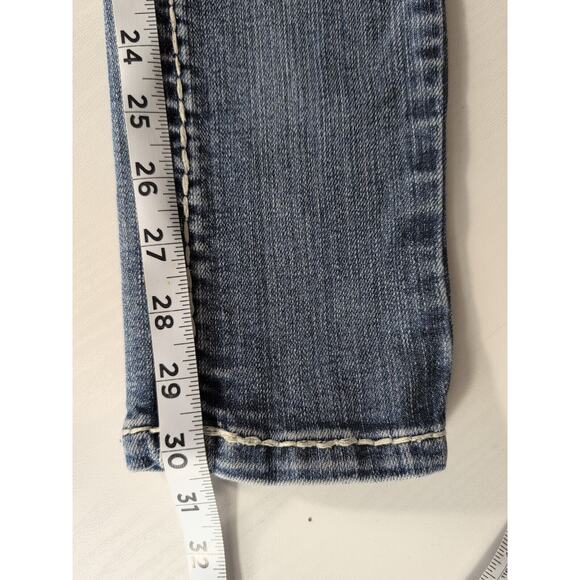 Miss Chic Womens Skinny Jeans Western Contrast Stitches Low Rise Denim Size 27W - Picture 10 of 12